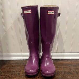 Hunter Purple Winter and Rain Boots